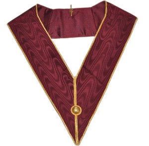 Maroon collar with gold trim