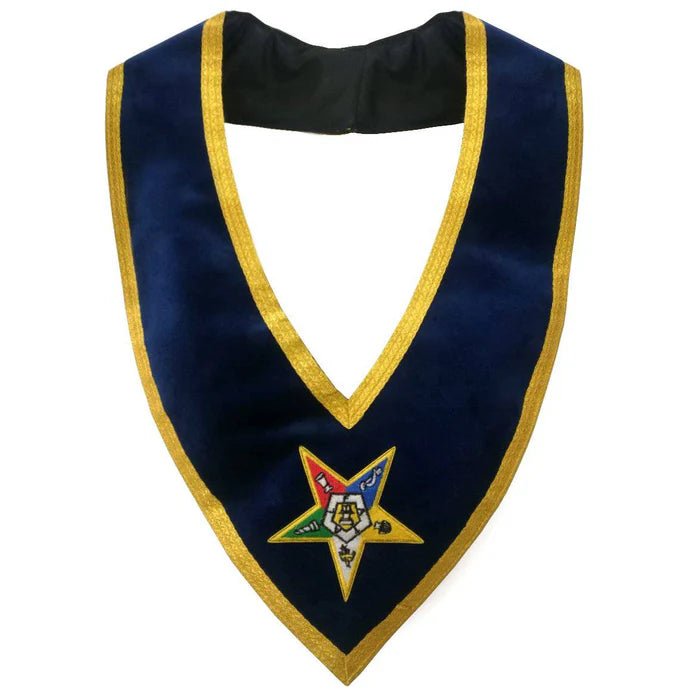 Associate Patron OES Collar - Royal Blue with Gold Braid - Luxe Regalia