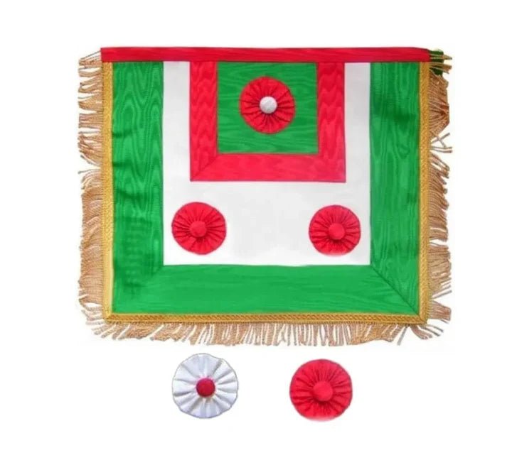 Deputy Master Apron: Square Flap and Fringe - Rectified Scottish Rite - Luxe Regalia