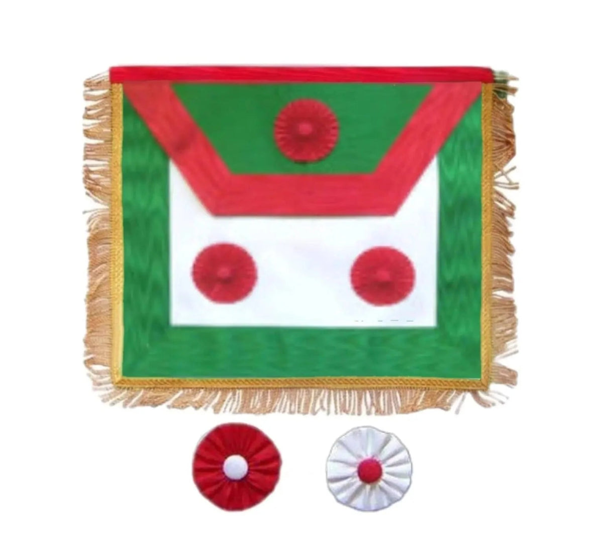 Deputy Master Apron: Trapezoidal Flap and Fringe - Rectified Scottish Rite - Luxe Regalia