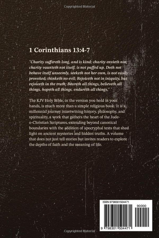 KJV Holy Bible: The Original King James Version with the Old and New Testaments + Apocryphal Texts - Illustrated and Annoteted Paperback - Luxe Regalia