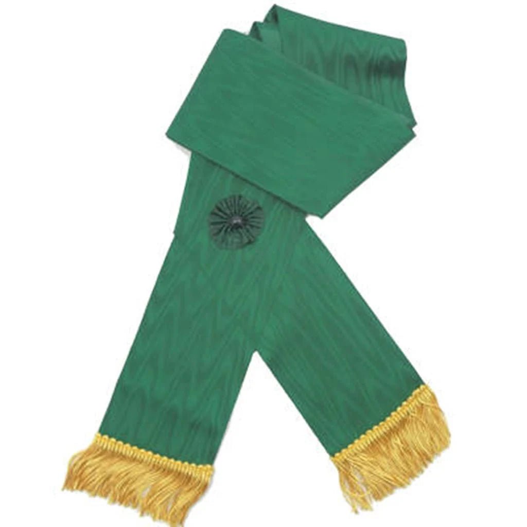 Knight Mason Green Sash - Irish Constitution - Luxe Regalia