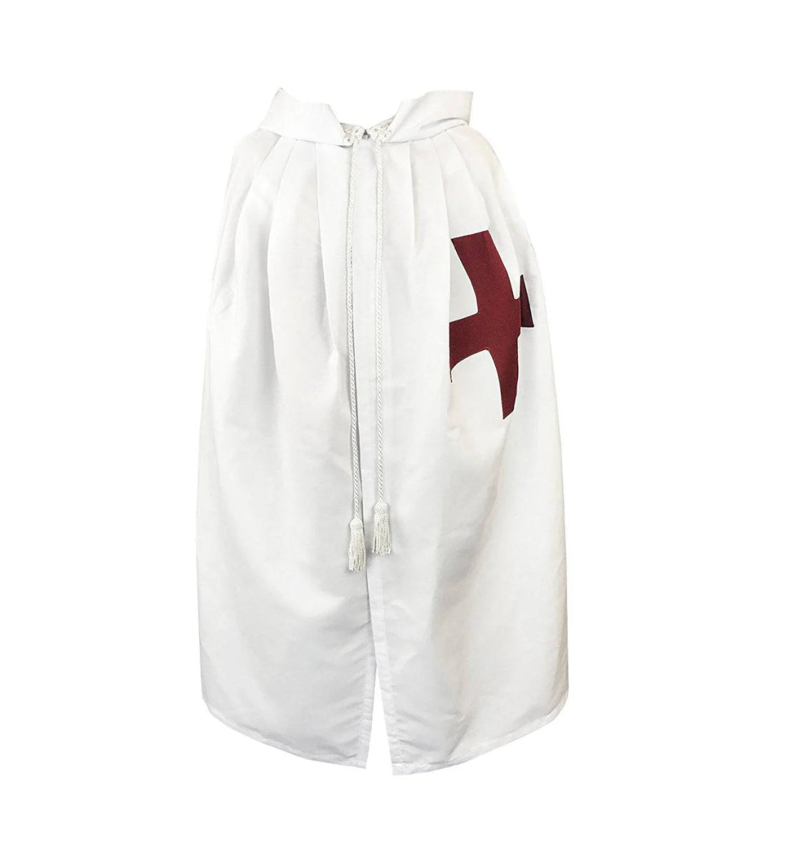Knights Templar English Constitution Mantle - White with Maroon Cross - Luxe Regalia
