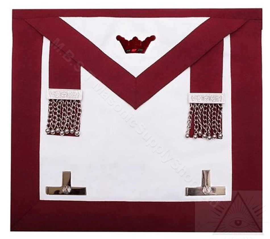 Masonic Order of King Athelstan Past Masters Leather Apron - Luxe Regalia