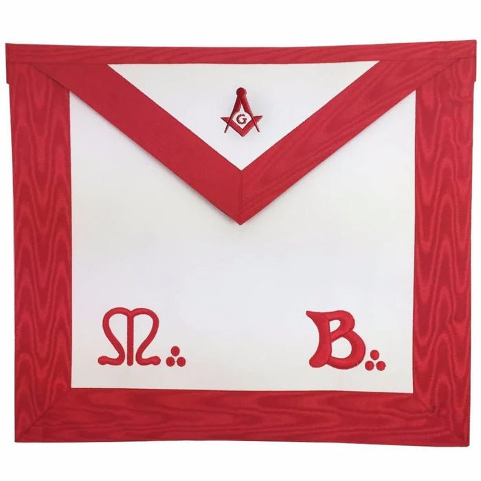 Red Moiré Apron - Master Mason Scottish Rite (AASR & Craft Freemasonry)