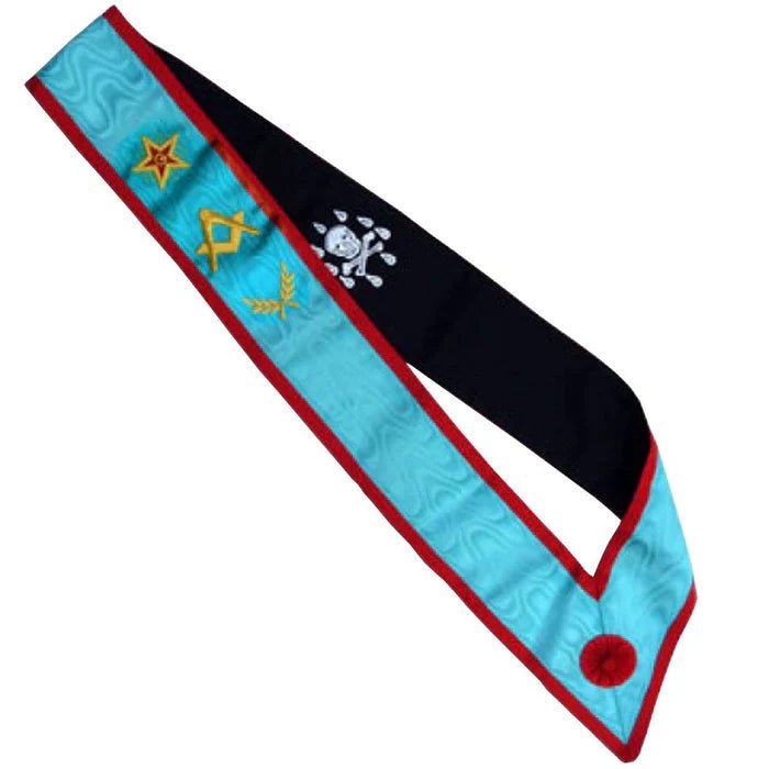 Master Mason Scottish Rite Sash - Flaming Star & Acacia - Luxe Regalia