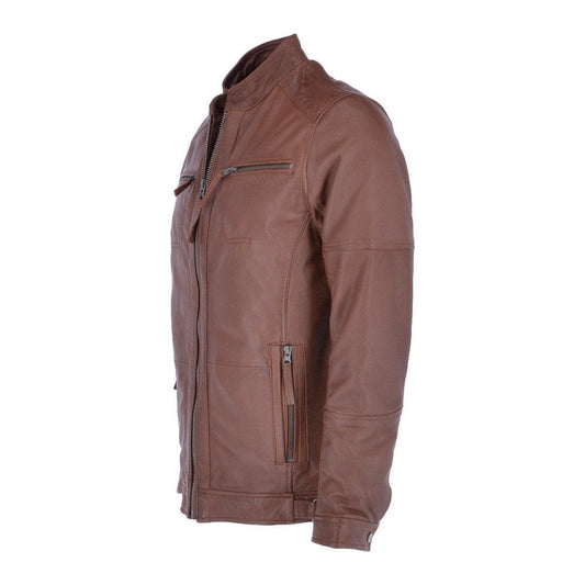 Men’s Brown Leather Jacket - Luxe Regalia