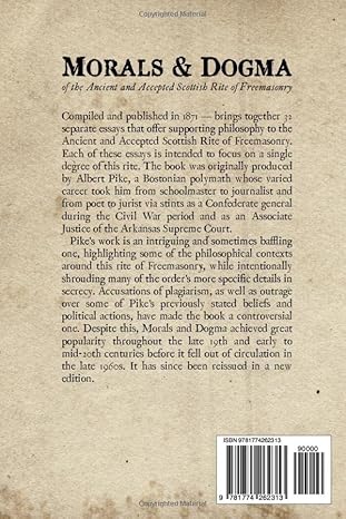 Morals and Dogma: of the Ancient and Accepted Scottish Rite of Freemasonry Paperback - Luxe Regalia