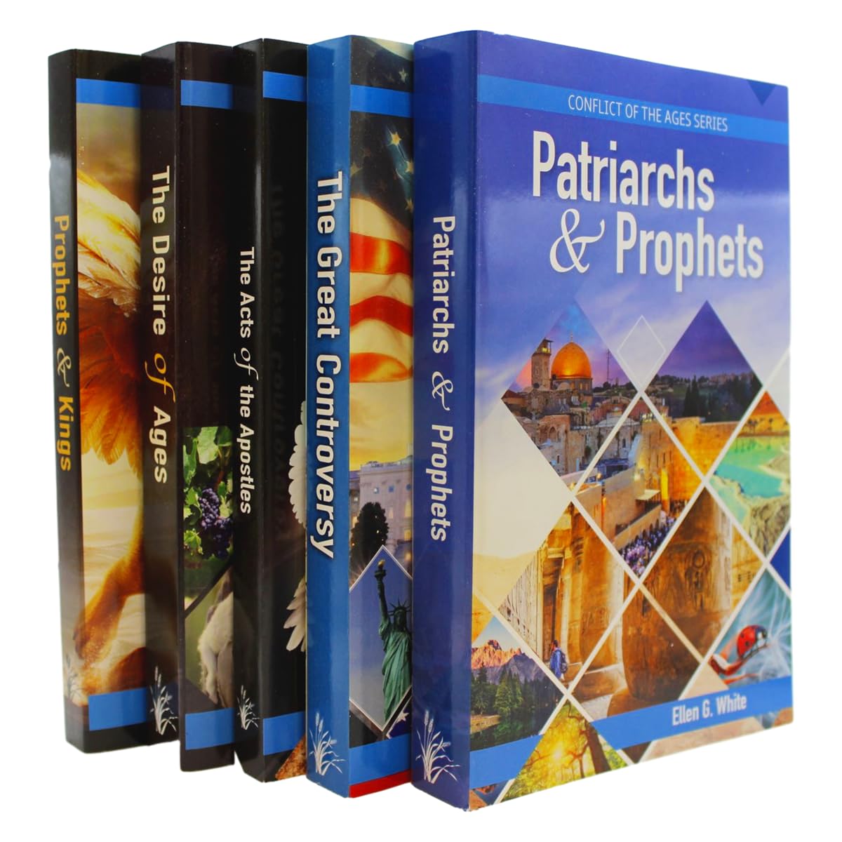 Buy PATRIARCHS AND PROPHETS, PROPHETS AND KINGS, THE DESIRE OF AGES, THE ACTS OF THE APOSTLES, THE GREAT CONTROVERSY
