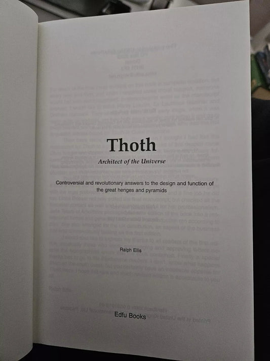 *RARE* Thoth: Architect of the Universe by Ralph ELLIS - Luxe Regalia
