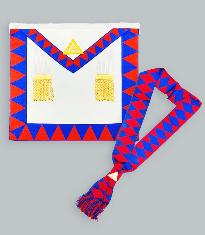 Royal Arch Chapter Companion Apron & Sash Regalia (Light Red) - English Constitution - Luxe Regalia