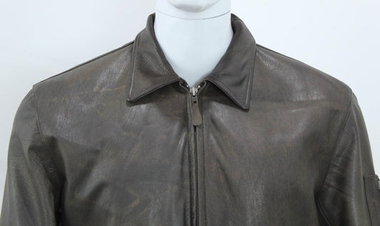 Vintage Air Force Style Leather Bomber Jacket – Distressed Brown, Classic Fit - Luxe Regalia