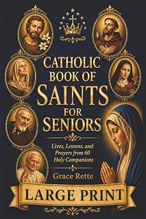 A Large-Print Catholic Book of Saints for Seniors: Lives, Lessons, and Prayers from 60 Holy Companions