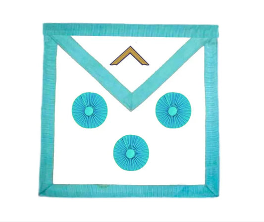 Master Mason Apron - Blue Rosettes - Lodge of St John, Swedish Rite