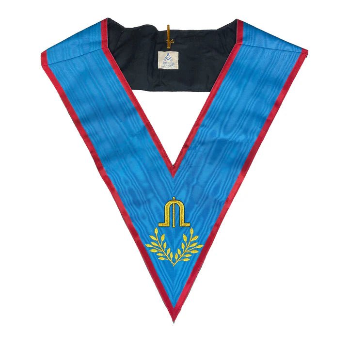 Blue Lodge Junior Warden Collar - Ancient Accepted Scottish Rite (AASR) - Luxe Regalia