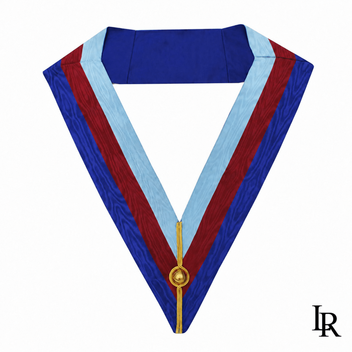 English Royal Arch Grand Officer Collar – Three-Colour Moiré Ribbon, 4-Inch - Luxe Regalia
