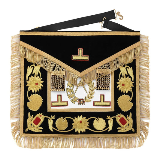 French Grand Inspector Apron – Gold Bullion Embroidery & Velvet - Luxe Regalia