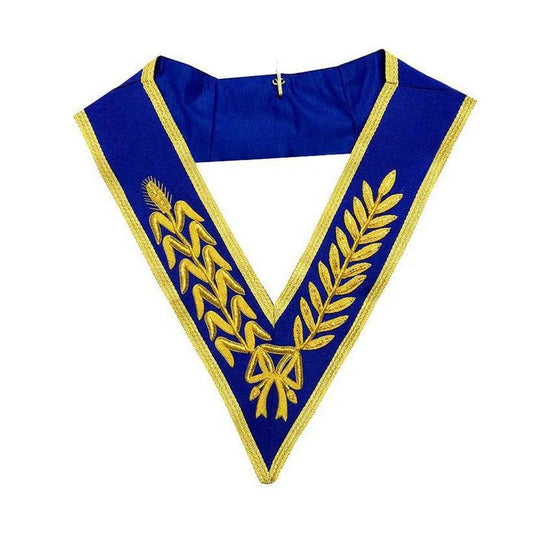 Grand Officers Craft English Regulation Collar - Royal Blue Handmade Gold Bullion - Luxe Regalia