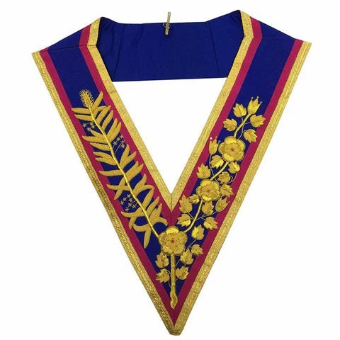 Grand Officers Mark Collar - Pink & Blue with Gold Bullion - Luxe Regalia