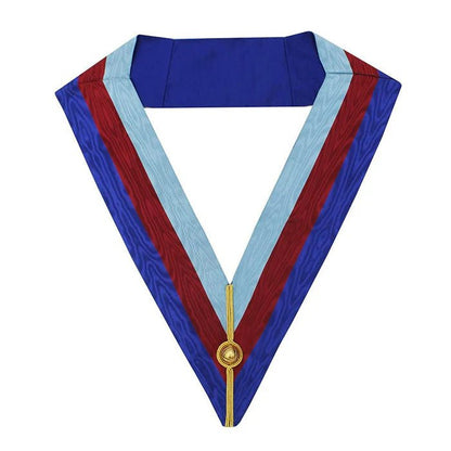 Grand Officers Royal Arch Chapter Collar - Three Colour Moire - Luxe Regalia