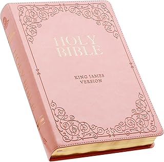 KJV Bible Giant Print Full-Size Faux Leather, Pink) - Luxe Regalia