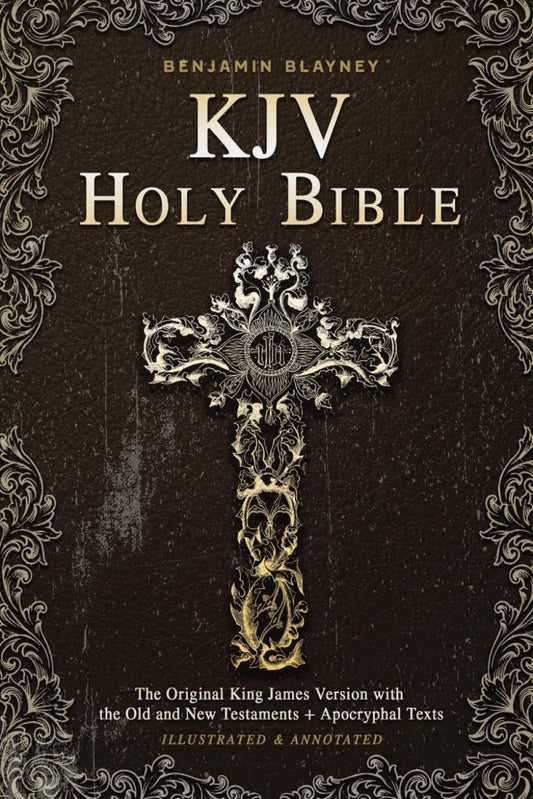 KJV Holy Bible: The Original King James Version with the Old and New Testaments + Apocryphal Texts - Illustrated and Annoteted Paperback - Luxe Regalia