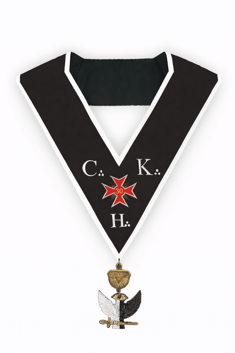 Knight Kadosh Collar. CKH/CKS, Templar Cross - 30th degree (AASR & Scottish Rite) - Luxe Regalia