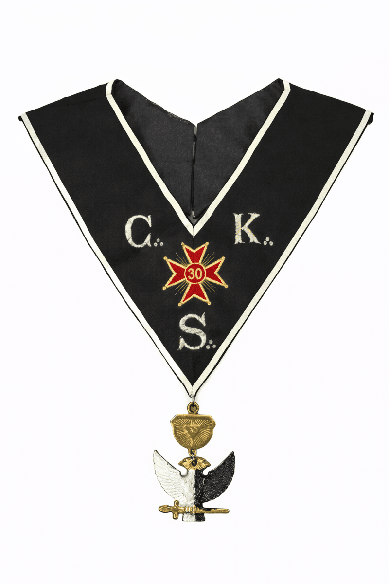 Knight Kadosh Collar. CKH/CKS, Templar Cross - 30th degree (AASR & Scottish Rite) - Luxe Regalia