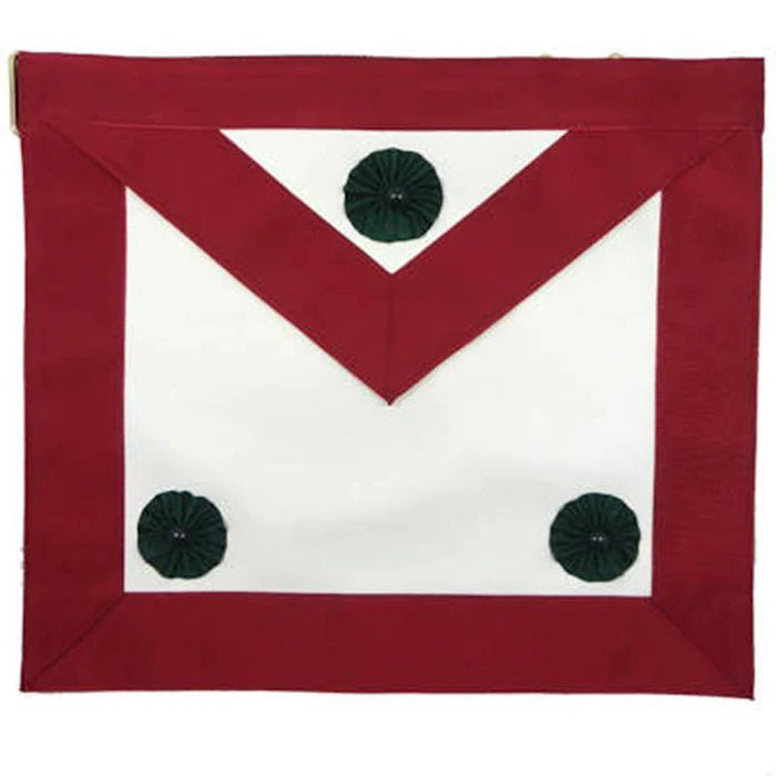 Knight Masons Apron - Maroon Moire - Luxe Regalia