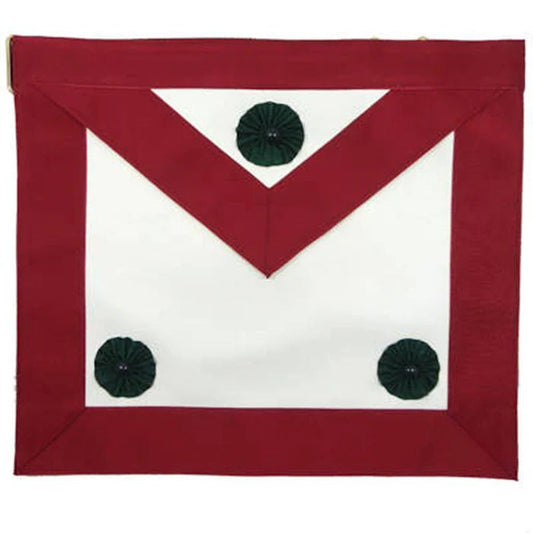 Knight Masons Apron - Maroon Moire - Luxe Regalia