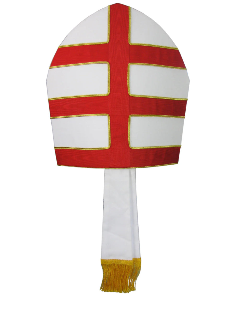 Knight Templar Priest Double Cross Mitre - Luxe Regalia