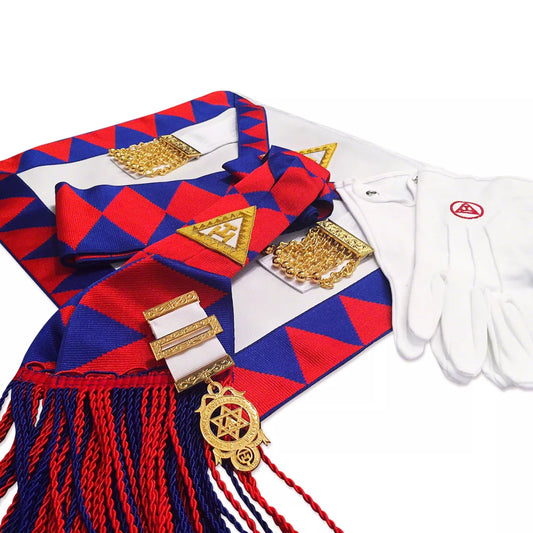 Masonic Royal Arch Companions Apron, Sash, Jewel & Gloves RA Chapter Regalia - Luxe Regalia