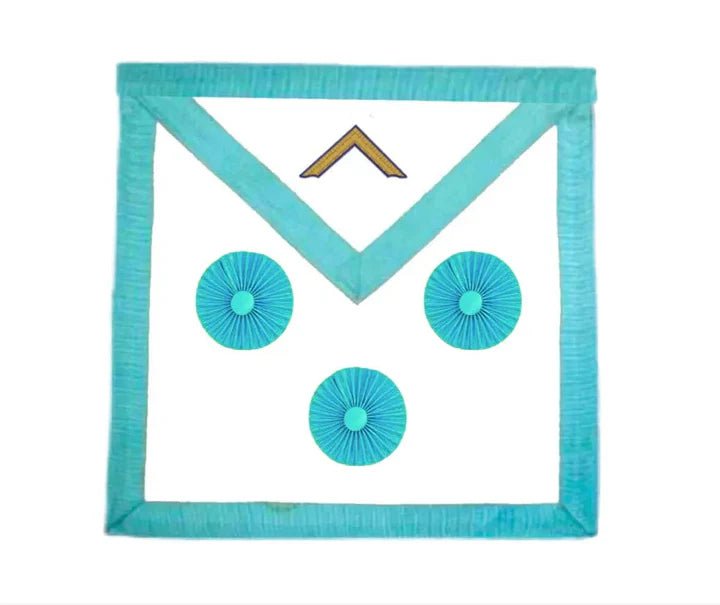 Master Mason Apron - Blue Rosettes - Lodge of St John, Swedish Rite - Luxe Regalia
