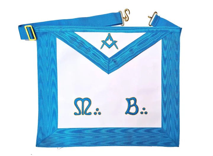 Master Mason Apron. M.: B.:/Square & Compass - French Rite "Groussier" - Luxe Regalia