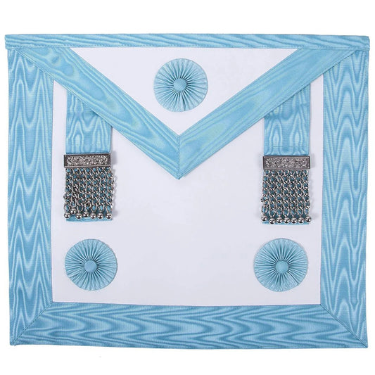 MASTER MASON CRAFT APRON - WHITE & TURQUOISE - Luxe Regalia