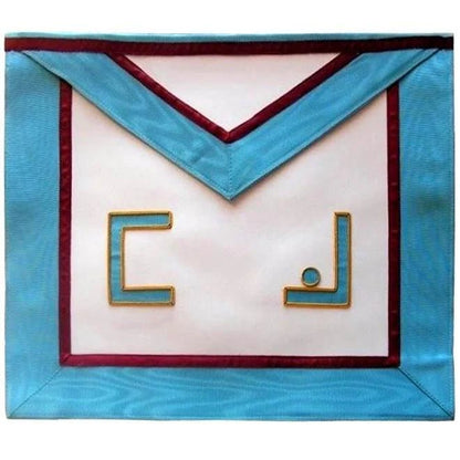 Master Mason Memphis Misraim French Regulation Apron - Thin Maroon Lining - Luxe Regalia