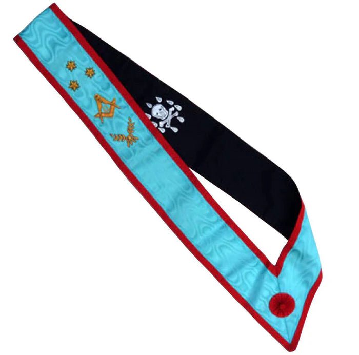 Master Mason Scottish Rite Sash - 3 Stars & Acacia - Luxe Regalia