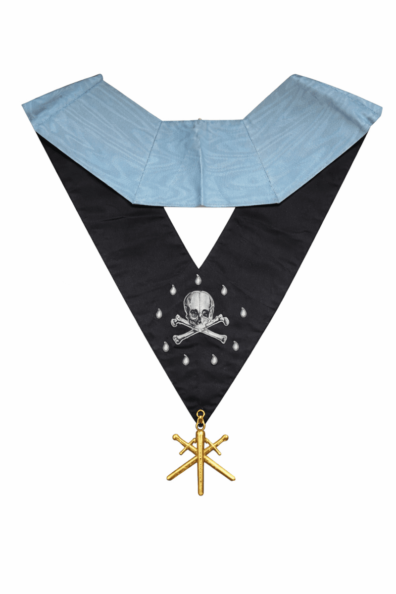 Master of Ceremonies Collar (Natural Silk) - French Rite "Traditional" and "Modern" - Luxe Regalia
