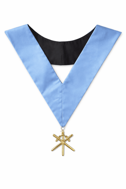 Master of Ceremonies Collar (Natural Silk) - French Rite "Traditional" and "Modern" - Luxe Regalia