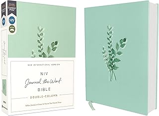 NIV Journal The Word Bible, Double-Column, Cloth Over Board, Red Letter Edition, Comfort Print: Reflect, Take Notes, Or Create Art Next To Your - Luxe Regalia