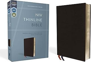NIV Thinline Bible Red Letter Edition [Leather, Black] - Luxe Regalia