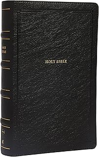 NKJV End-of-verse Reference Bible, Personal Size Large Print, Red Letter Edition, Comfort Print: Holy Bible [Black] - Luxe Regalia