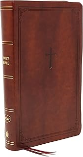 NKJV End-of-verse Reference Bible, Personal Size Large Print, Red Letter Edition, Comfort Print: Holy Bible [Brown]