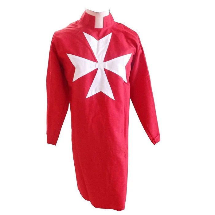 Order Of Malta Commandery Tunic - Red with (8 pointed) Maltese Cross - Luxe Regalia