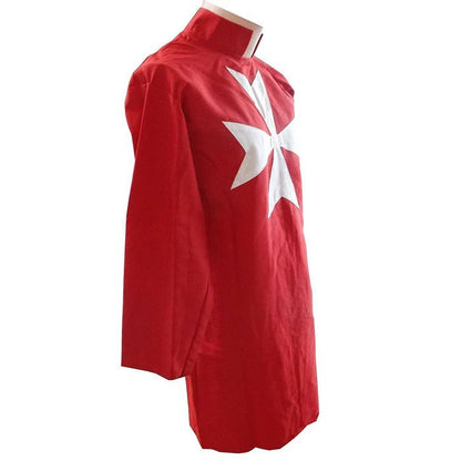 Order Of Malta Commandery Tunic - Red with (8 pointed) Maltese Cross - Luxe Regalia