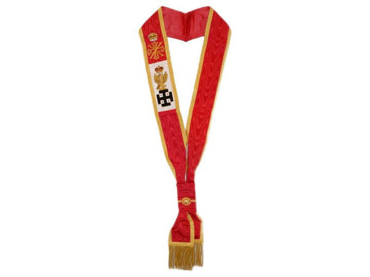 Past Sovereign Sash - Red Cross of Constantine - Scottish Constitution - Luxe Regalia