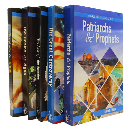 Buy PATRIARCHS AND PROPHETS, PROPHETS AND KINGS, THE DESIRE OF AGES, THE ACTS OF THE APOSTLES, THE GREAT CONTROVERSY
