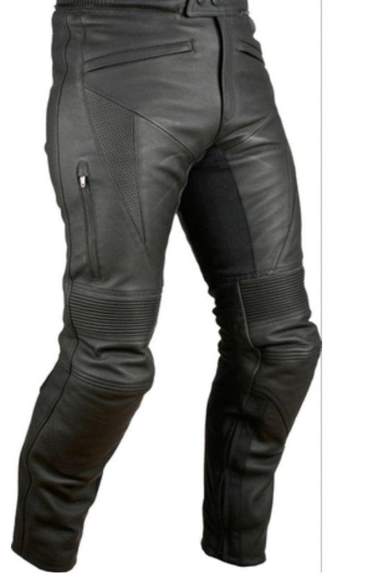 Professional Motorcycle Leather Pants - Premium Riding Gear - Luxe Regalia