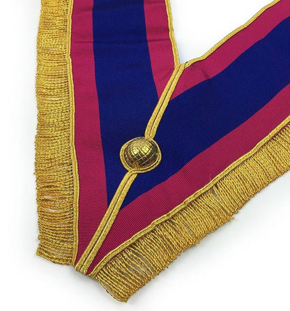 Provincial Mark Collar - Pink & Blue with Gold Fringe - Luxe Regalia