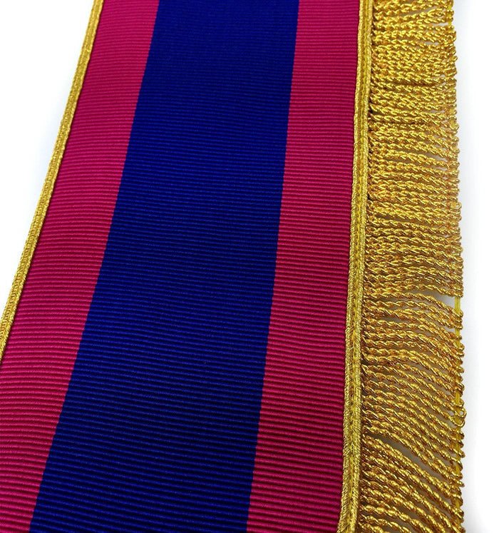 Provincial Mark Collar - Pink & Blue with Gold Fringe - Luxe Regalia